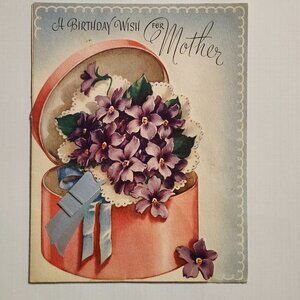 VINTAGE Mother's Birthday Card Rust Craft Artists' Guild